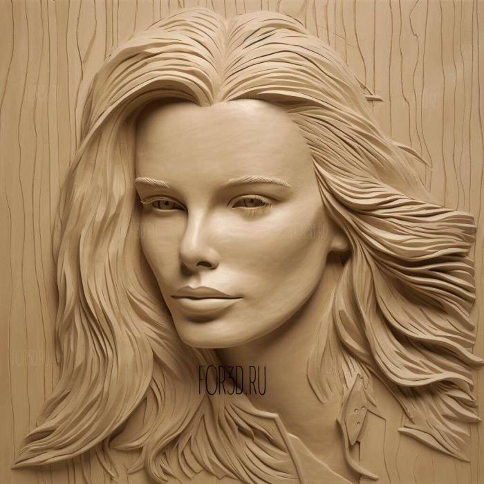 Kim Basinger 2 stl model for CNC